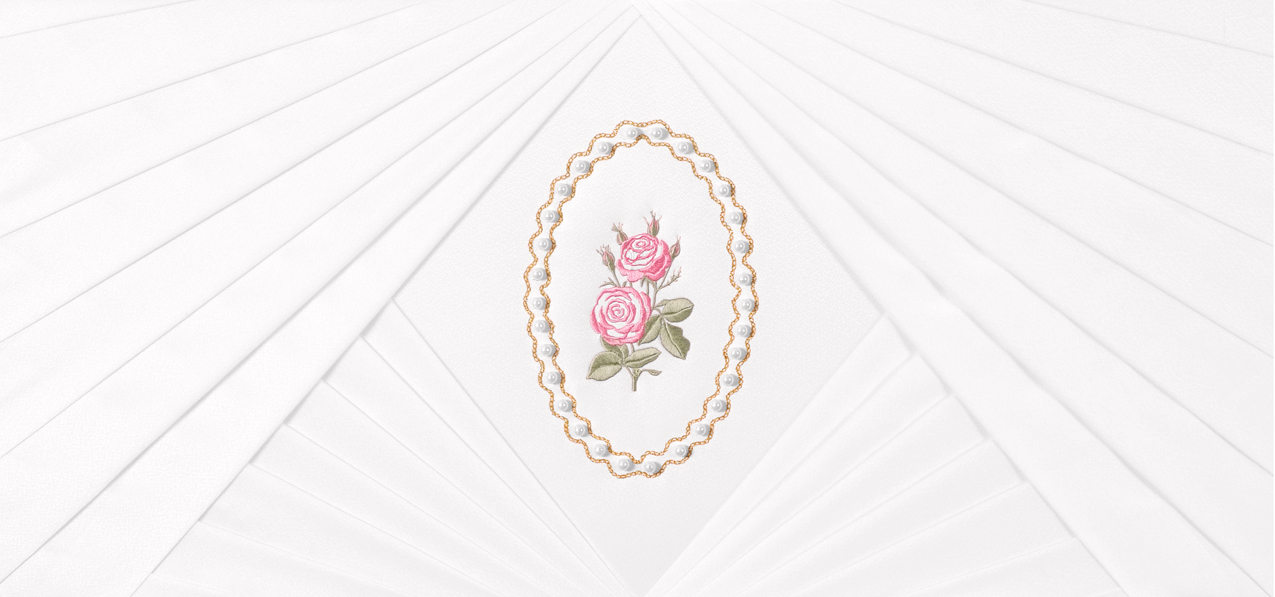 P 506 Cu PK WT Pearl Rose White Faux (Curtains)